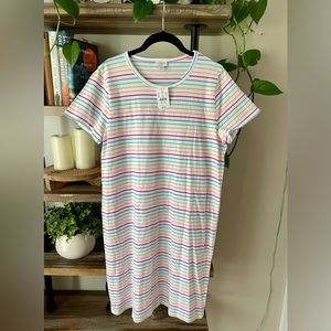 NWT J. Crew Striped T-shirt Dress Size M